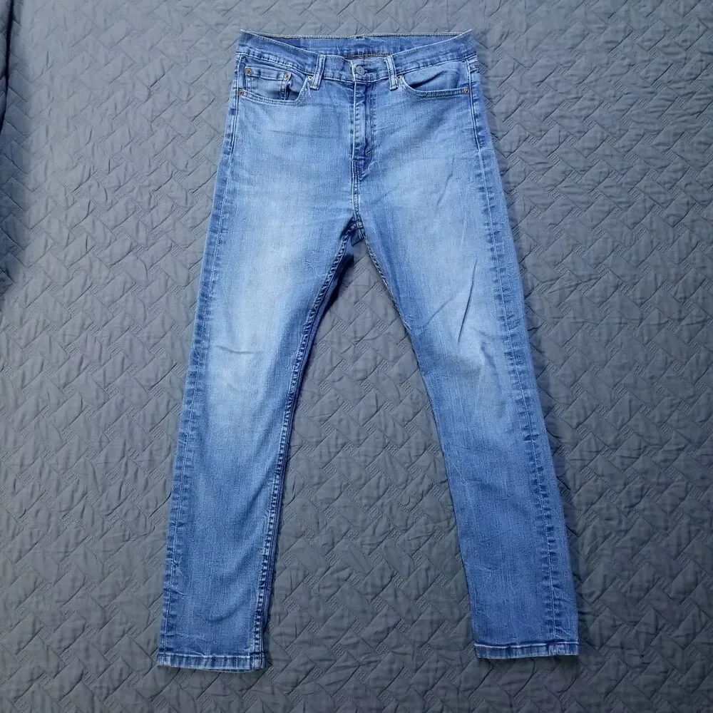 Levis Jeans Mens 33X30 Blue 510 Slim Straight‎ Dark Wash American Denim Workwear